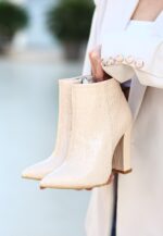 Ten Rugan Desenli Topuklu Bot TEN RUGAN