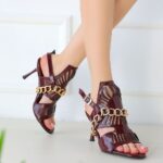 Lidya Bordo Rugan Topuklu Ayakkabı Bordo