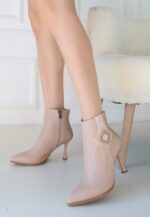 Nude Cilt Topuklu Bot Nude