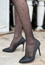 Hillar Siyah Saten Stiletto Ayakkabı Siyah5