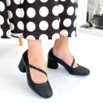 Kier Siyah Cilt Topuklu Ayakkabı Siyah