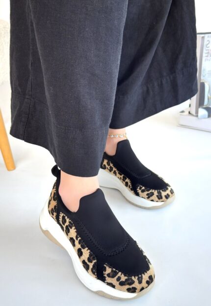 Leopar Süet Spor Ayakkabı Leopar