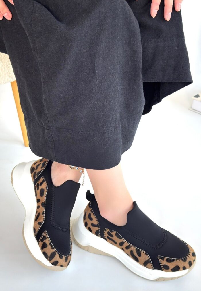 Leopar Süet Spor Ayakkabı Leopar