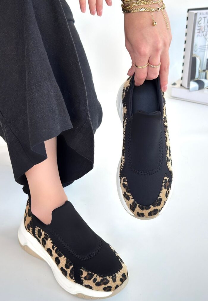Leopar Süet Spor Ayakkabı Leopar