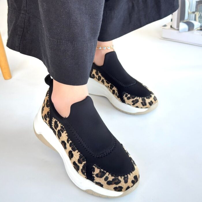 Leopar Süet Spor Ayakkabı Leopar