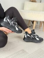 Cata Siyah Cilt Beyaz Detaylı Spor Ayakkabı Siyah5