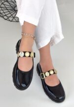 Siyah Rugan Oxford Ayakkabı Siyah Rugan