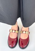 Bordo Rugan Oxford Ayakkabı Bordo