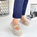 Bej Rugan Oxford Ayakkabı Bej1