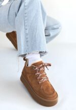 Taba Süet Bağcıklı Bot Taba