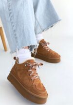 Taba Süet Bağcıklı Bot Taba