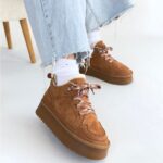 Taba Süet Bağcıklı Bot Taba