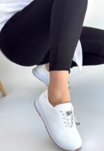 Finna Beyaz Cilt Bağcıklı Spor Ayakkabı Beyaz