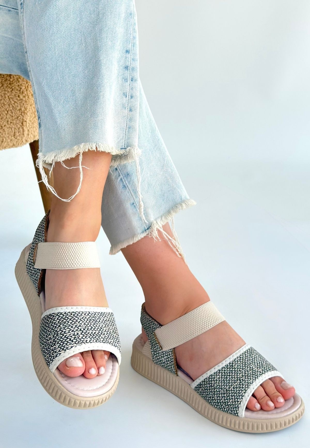 Jake Yeşil Hasır Cilt Sandalet Jake Yeşil Hasır Cilt Sandalet Yeşil