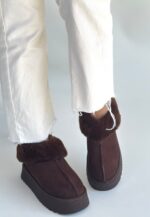 Edali Kahverengi Süet Bot Kahverengi