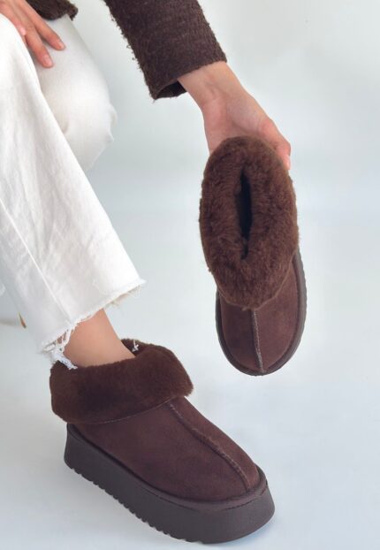 Edali Kahverengi Süet Bot Kahverengi