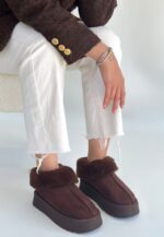 Edali Kahverengi Süet Bot Kahverengi