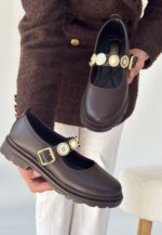 Okira Kahverengi Cilt Oxford Ayakkabı Kahverengi