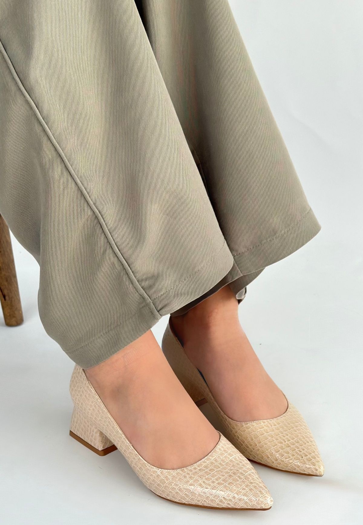 Meort Bej Rugan Topuklu Ayakkabı Meort Bej Rugan Topuklu Ayakkabı Bej