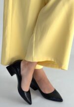 Meort Siyah Rugan Topuklu Ayakkabı Siyah