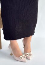 Coby Bej Rugan Topuklu Ayakkabı Bej