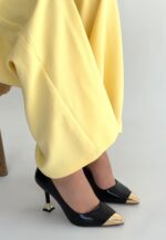 Artem Siyah Rugan Topuklu Ayakkabı Siyah