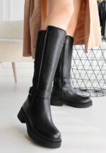 Diona Siyah Cilt Çizme Siyah