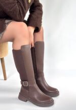 Zinda Kahverengi Cilt Çizme Kahverengi