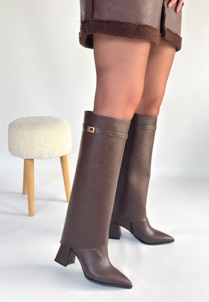 Jike Kahverengi Cilt Tak Çıkar Çizme Kahverengi