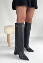 Jike Siyah Cilt Tak Çıkar Çizme Siyah