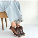 Ranu Kahverengi Cilt Paraşüt Detaylı Bağcıklı Spor Ayakkabı Kahverengi