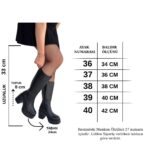 Disan Siyah Cilt Topuklu Çizme Siyah