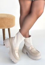 Wanye Bej Cilt Cilt Streçli Bot Bej