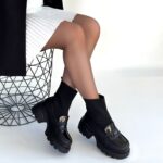 Wanye Siyah Cilt Cilt Streçli Bot Siyah